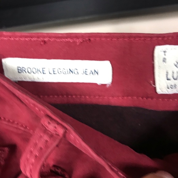 Lucky Brand Brooke Jegging Jeans Red Sz 2/26 - Picture 4 of 7